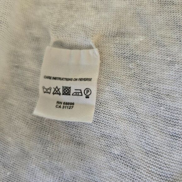 Pure DKNY Linen Open Front Cardigan Sweater Wrap White Size P/S - Picture 9 of 10